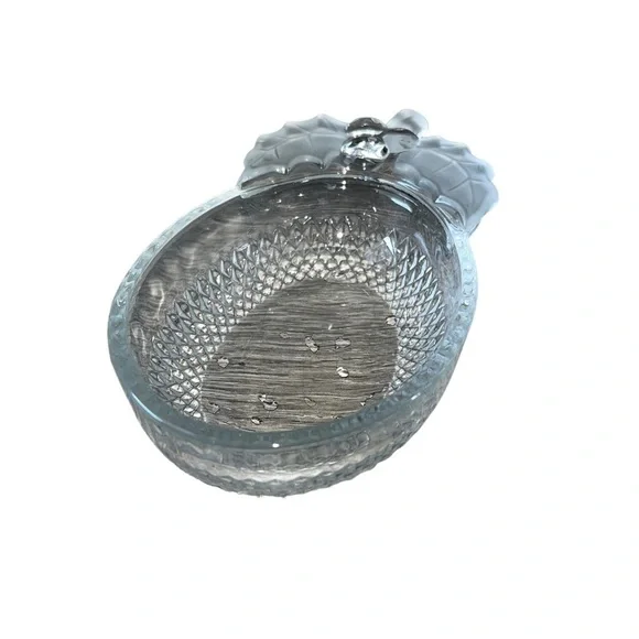 STUDIO NOVA CRYSTAL CLEAR SMOKED CHRISTMAS SERVING COLLECTION CANDY TRAY/ DISH